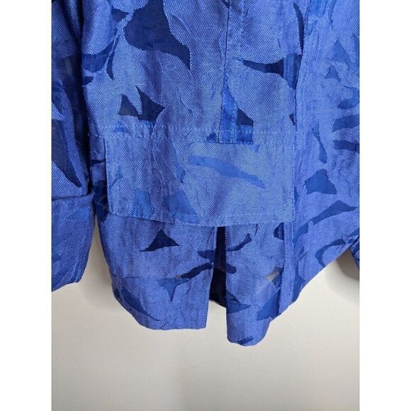 Clara Sun Woo Sheer Lightweight Long Sleeve 2 Button Blazer Jacket Size Medium - Picture 4 of 7